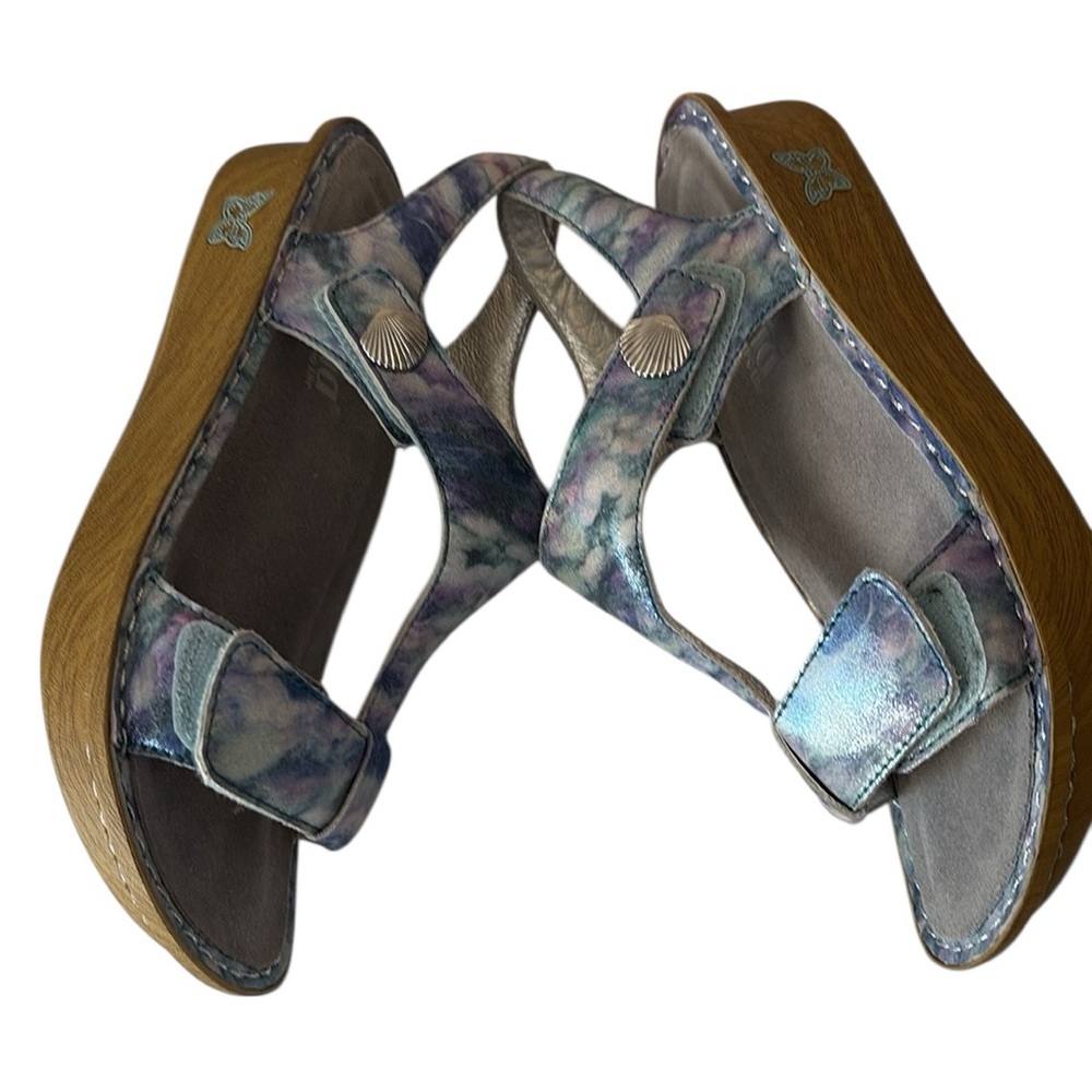 Alegria Ken-298 blue tones T strap sandal , size 
37 = 7-7.5 - Picture 4 of 6